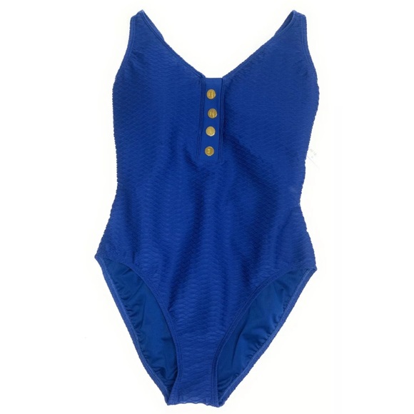 Bleu Rod Betty Wave Rider V Neck Over The Shoulder One Piece 8
